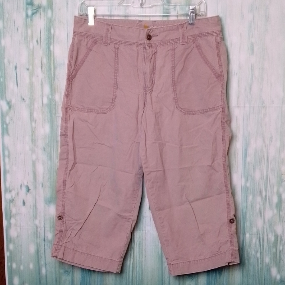 Carhartt dusty pink crop or Capri relaxed fit Size 10